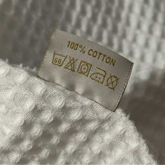 Frette Uni-Sex Adults One Size White The Nantucket Club Cotton Waffle Knit Robe - Picture 7 of 10